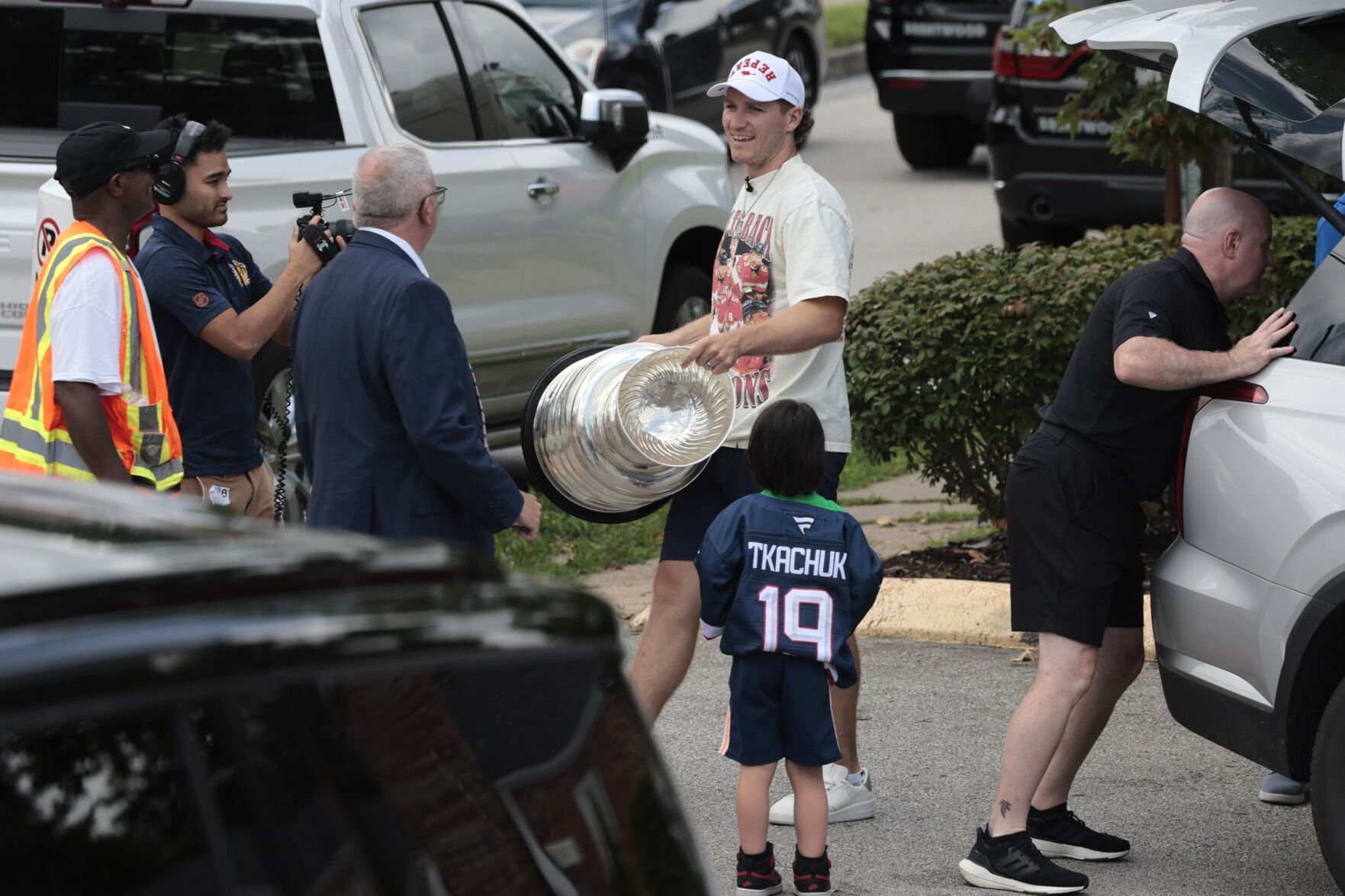 Panthers forward and ӣƵ native Matthew Tkachuk shares Stanley Cup after winning back-to-back NHL championships